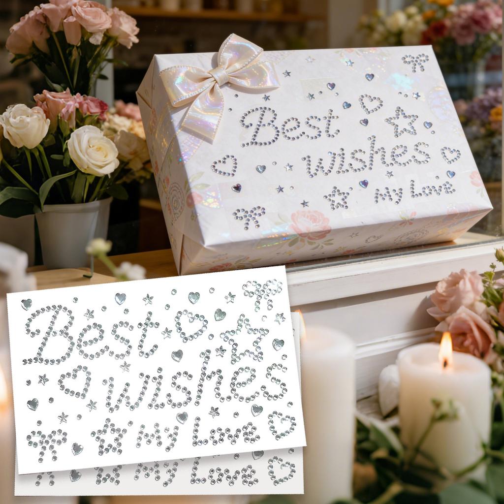 3D Gift Decoration Stickers Love Heart and Star Shape