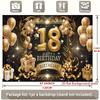18th Birthday Party Backdrop Polyester Banner Photo Booth Decoration