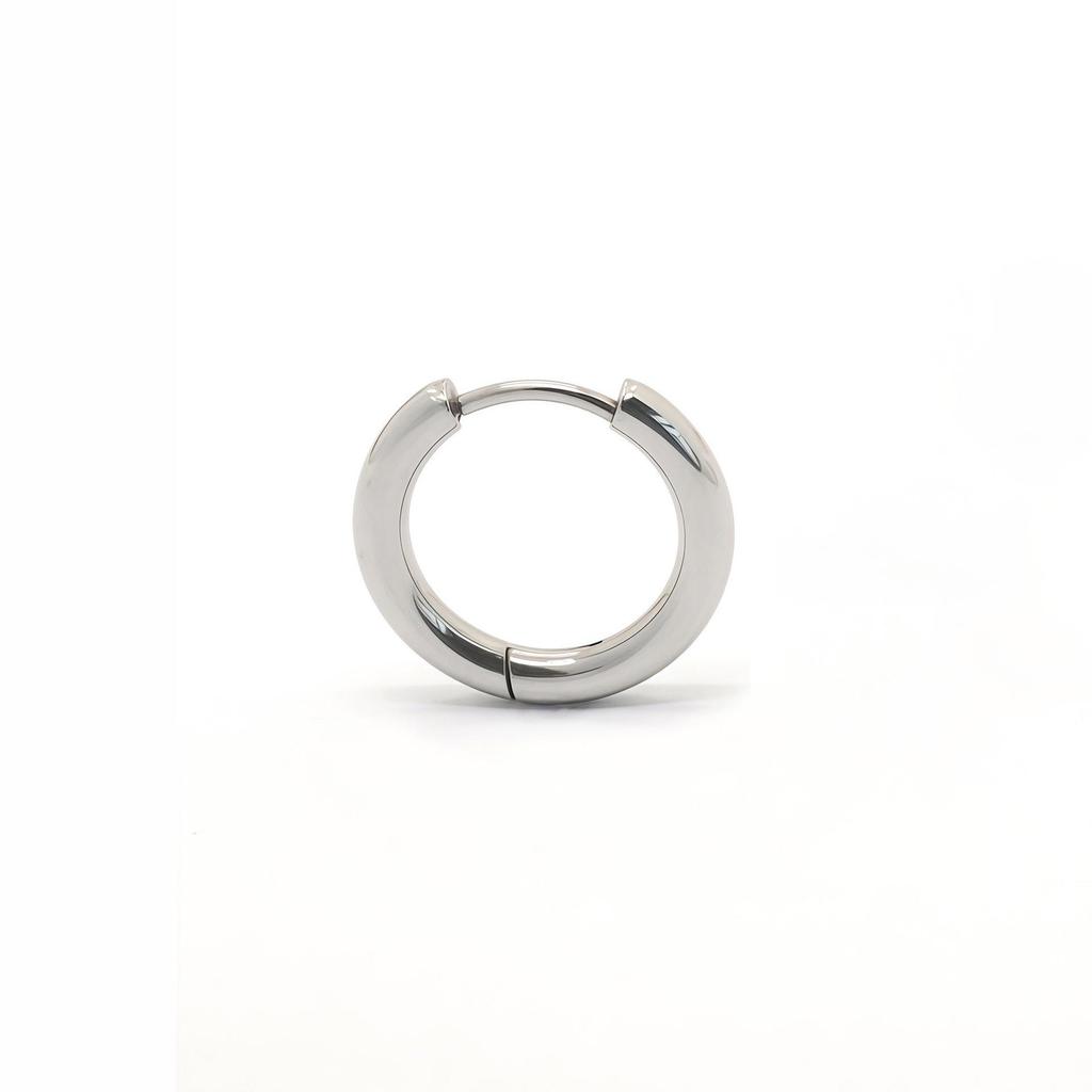 Minimalistische Geometrische Edelstahl-Creolen - Poliert Unisex Europäisches & Amerikanisches Design