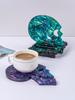 DIY Halloween Skull Coaster Resin Silicone Mold Party Gifts Table Ornament Gypsum Concrete Mould Storage Tray Casting Home Decor