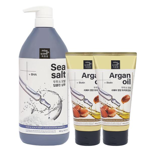 

mise en scène Hair & Scalp Deep Clean Booster Shampoo 800g + Treatment 300g x2