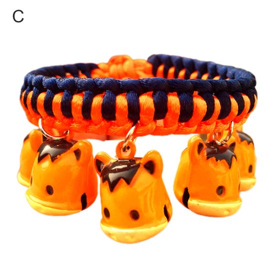 Fashion Braided Dog Collar with Cartoon Figure Bells Puppy Necklace Pet Supply