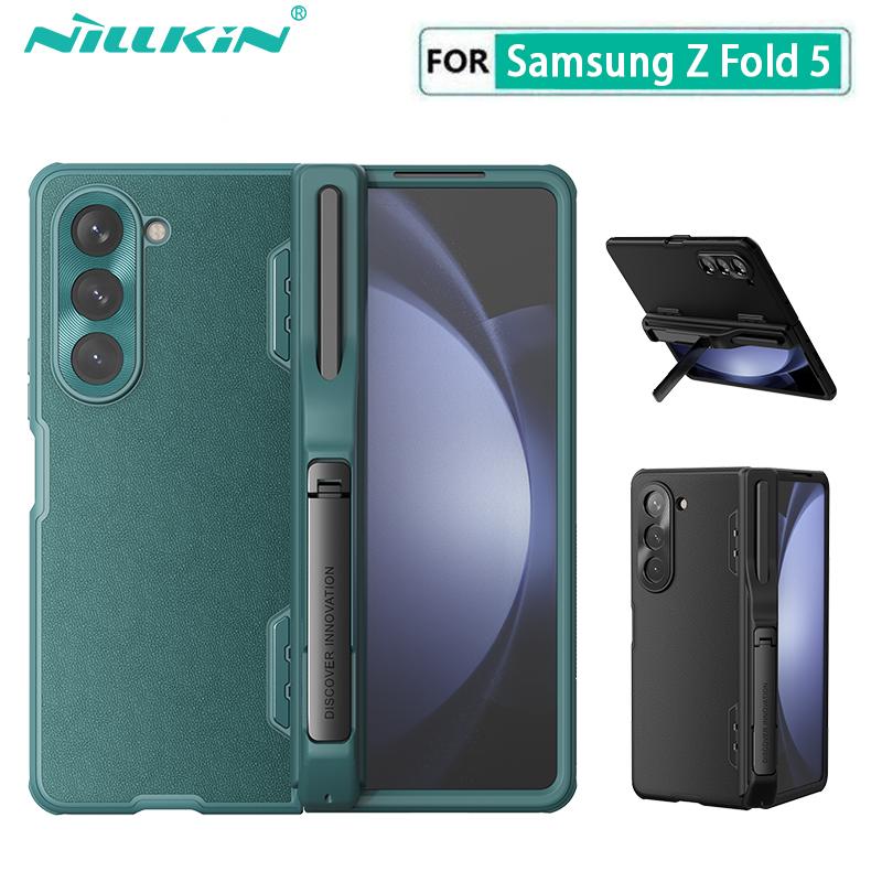 

Чехол NILLKIN для Samsung Galaxy Z Fold 5, кожаный чехол CamShield Fold для Samsung Z Fold5 5G, поставляется с держателем для ручки, но в комплект не входит ручка