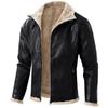 Popular fur integrated men's coat thickened fur jacket imitation leather jacket men