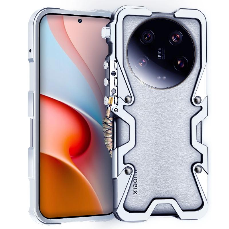 Rüstungsschraube Metallrahmen Stoßfeste Hülle Für Xiaomi 14 13 Pro 13t 13 Ultra Aluminium Bumper Cases Heavy Duty Fundas