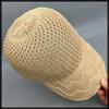 Straw Cap Hat Mesh UV Protection Breathable Casual Stylish CZA116 [White Fang] Women's (Dark Brown)