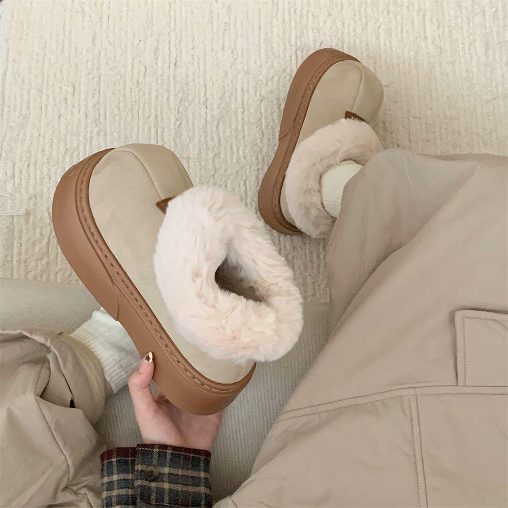 

Snow Boots Women Winter Fashion Outer Velvet Thickened Northeast Cotton Shoes Thick Bottom Short Boots Anti-slip Soft Warm 36-37 легкие хаки