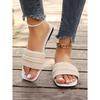 Ladies' Multi-layer Sparkling Diamond Toe Cover Sandals -Suitable for Casual, Party, Vacation, Fashionable Black Beach Shoes | Rubber Sole Single Shoe