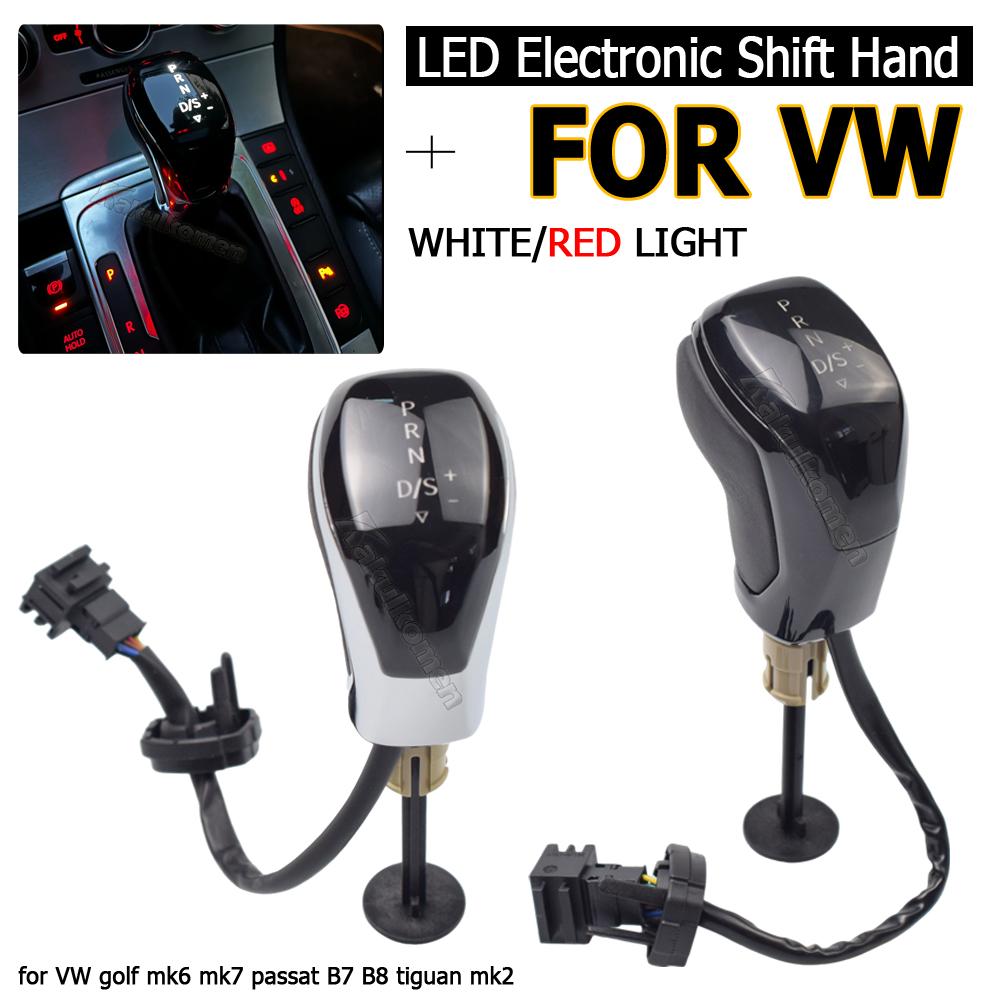 Automatic Electronic LED Gear Shift Knob For Volkswagen Tiguan Golf Touareg Sharan Cc Passat Scirocco For Skoda Octavia seat