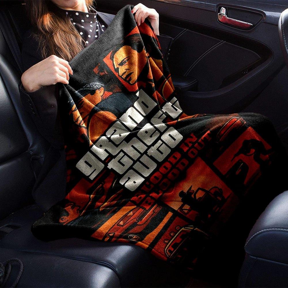 1pc Grand Theft Auto Soft Flannel Blanket with Designer Print A Cozy Blanket for All Seasons, Perfect for the Couch, Bed, Office