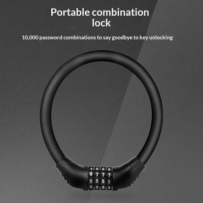 4 Digital Code Anti-Theft Bicycle Cable Lock Stainless Steel Security Locks Portable Combination Code Padlock 1Pc