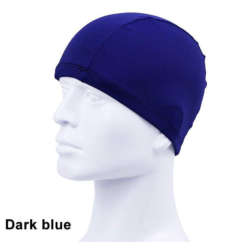 1Pcs Ultra-Thin Free Size Unisex Polyester Cloth Swimming Cap Protecting Ears Long Hair Water Sports Swimming Cap