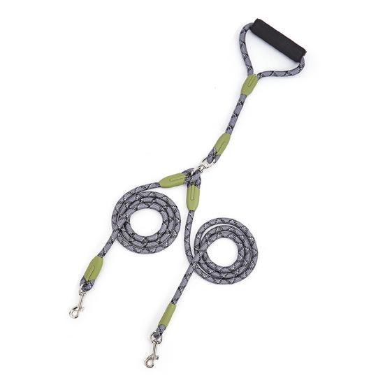 Double Dog Leash 360-degree Swivel Tangle-free Dual Dog Leash Walking