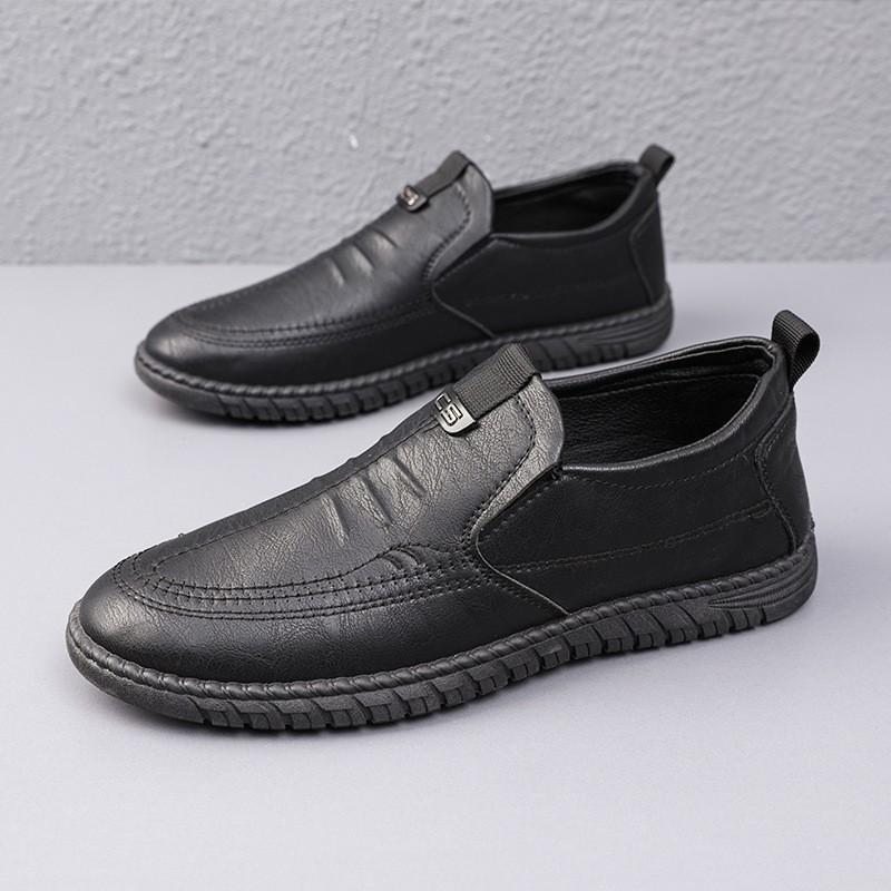 Men s shoes spring and autumn new leather shoes soft sole casual shoes men s shoes business soft leather men s shoes shoes men s 39