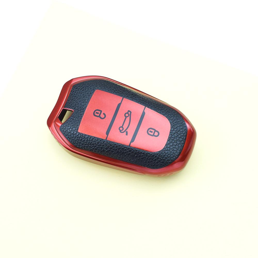 Auto Keyless Leather TPU Shell Fob Holder Car Remote Key Case Cover For Peugeot 3008 4008 5008 308 408 508 2008 Citroen C4 C5 X7