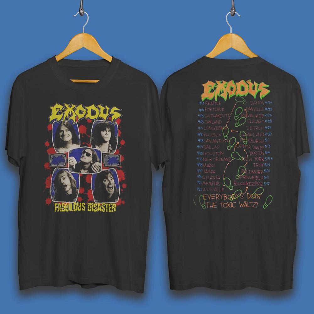 Исход Потрясающая Катастрофа Две Стороны Черные Мужчины Полный Размер Подарок Фанаты ND148 Унисекс Футболка XXL