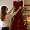 Große samtene Weihnachts-Hängedekoration für den Feiertagsbaum, Kranz und Heimdekoration