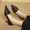 Fashion New Spring/summer Genuine Leather Woman Shoes Pointed Toe Women Pumps Shoes for Women High Heels Fashion Rivet Ladies Shoes