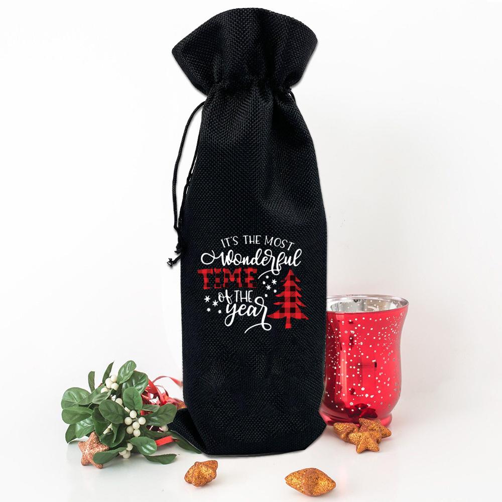 Merry Christmas Wine Bottle Bag Christmas Decoration Santa Bottle Dinner Party Xmas Table Bags Wine Cover Holiday Gift