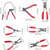 9PCS Long Handle Hose Clamp Pliers Set Fuel Pipe Spring Clamp Removal Tool Kit for Auto Repair Oil Water Hose Replacement