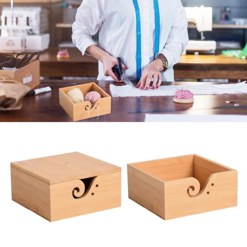 Square Knitting Bowl Crocheting Bowl Wool Holder Knitting Bowl Holder Wool Storage Bowl Knitting Accessories for Daily