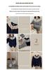Women's Retro Color Block 100% Wool Cardigan - Round Neck Knit Jacquard Sweater for Autumn & Winter