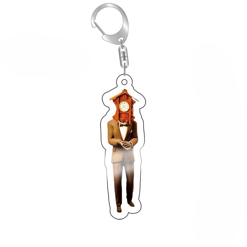 Skibidi Toilet Cameraman Speakerman Acrylic Products Keychain Funny Jewelry Friends Fans Gift Bag Charms Souvenir Accessorie