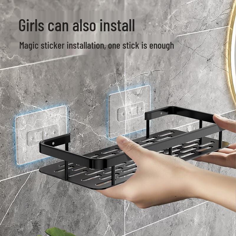 Shangmeida Wall-Mounted Space Aluminum Bathroom Shelf
