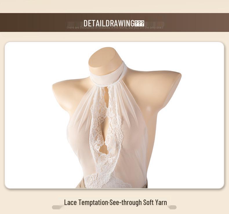 Sexy Lingerie A-line High Waist Lace Bodycon Pencil Skirt for Women 