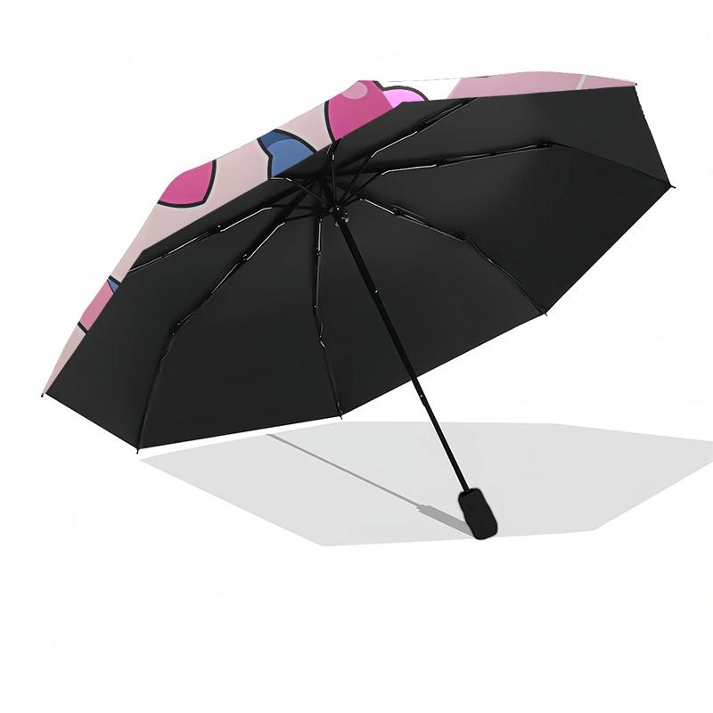 Stitch,Angel Automatic Umbrella   Tri Fold Portable Umbrella, Best Holiday Gift for Men and Women, Durable Iron Frame, Playful Design, Sturd