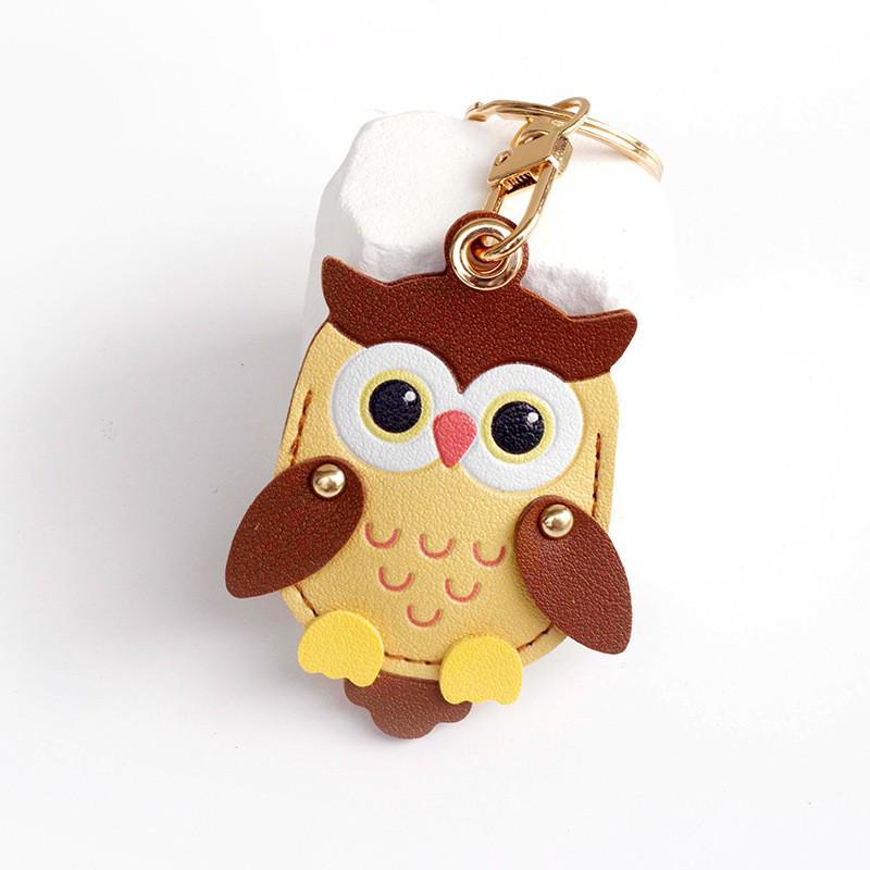 

Чарівний шкіряний брелок-сова та тримач для карток - Преміальний аксесуар для сумки, подарунок
