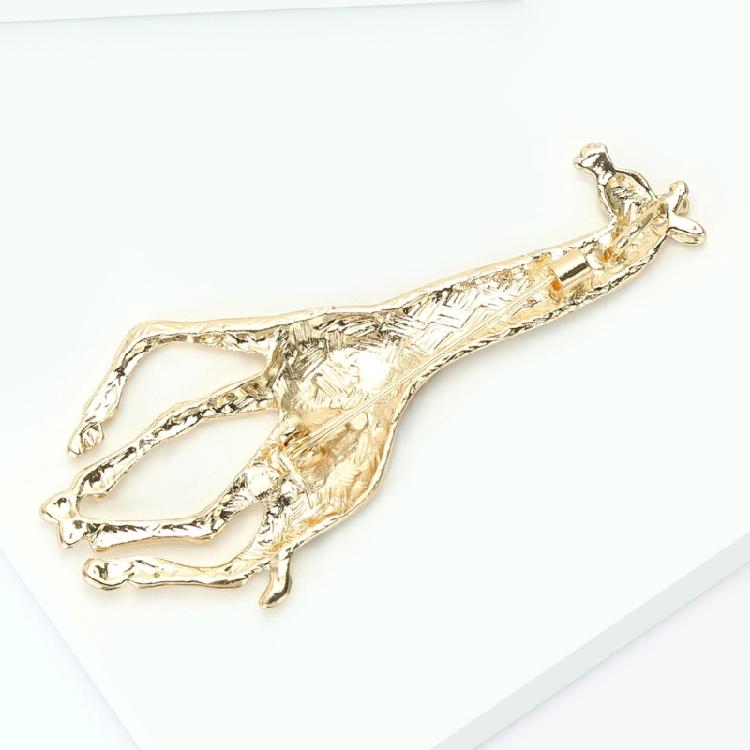 Charming Drip Paint Giraffe Brooch Unisex Animal Pin Accessory with Fashion Rhinestones For Everyday Use