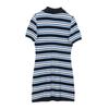 Zhuoya Women's French Short Sleeve Color Block Knit Dress - Sweet & Slim POLO Collar for Spring/Summer
