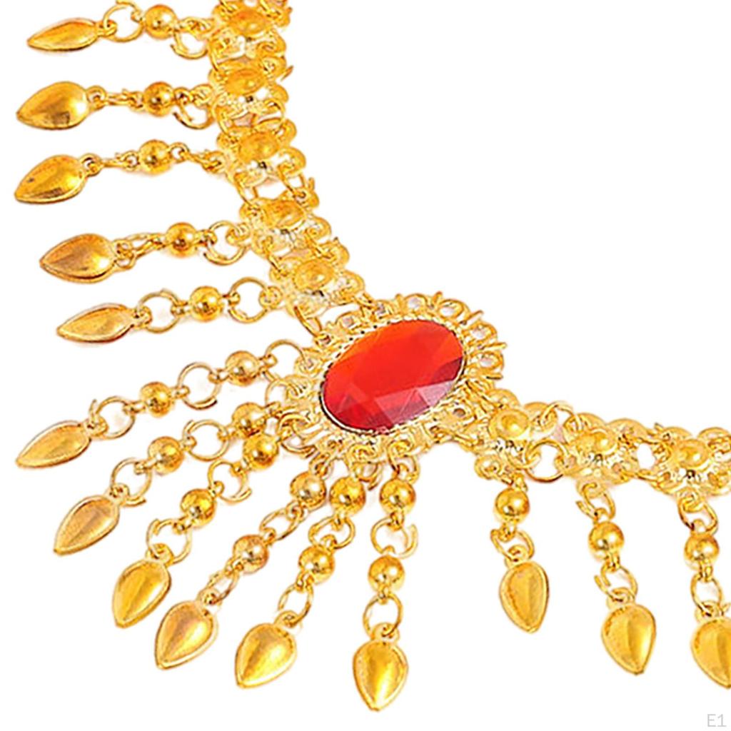 Belly Dance Headband Outfit Jewelry Tribal Headdress with Tassel for Women Bride Ornaments