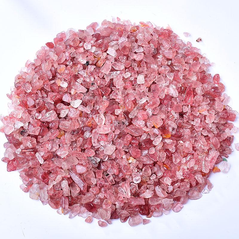 Red Strawberry Crystal Stone for Decoration and Landscaping - Perfect for Fish Tanks and Bonsai Displays