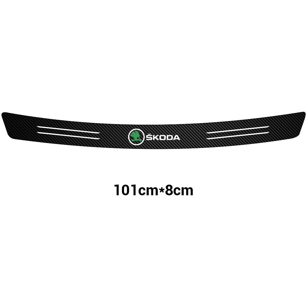 1Pcs Car-Styling Carbon Fiber Door Sills Protector Decoration stickers For Skoda Fabia Superb Rapid Karoq Kodiaq Yeti Octavia