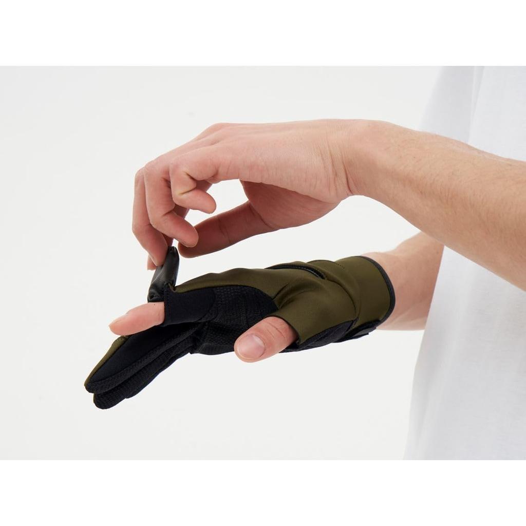 Daiwa Casting Dark Size Fishing (DAIWA) Gloves, 2-Piece Cut, DG-3023W, Olive, M,
