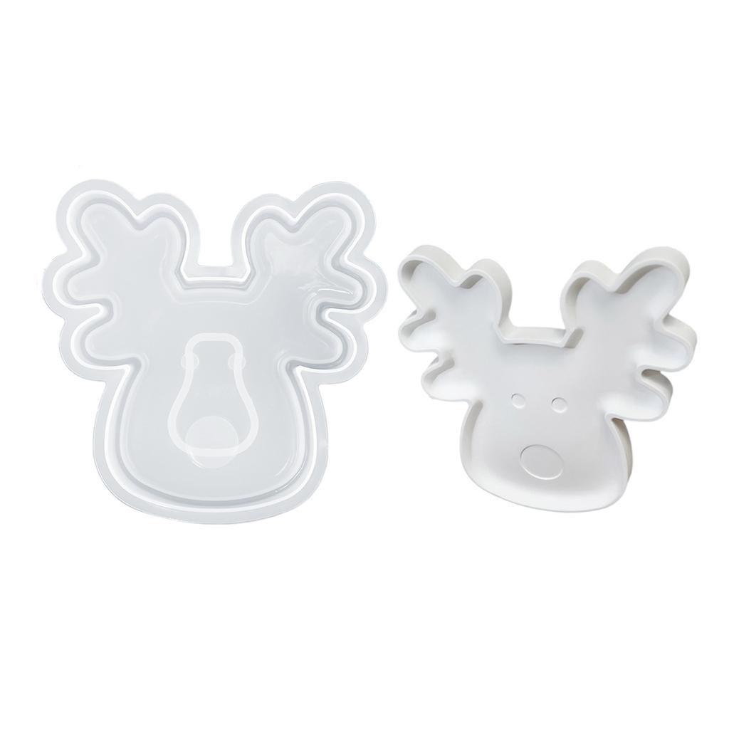 Trendy Large Christmas Sturdy Silicone Mold for Resin Castes Epoxy Tray Dish Molds Craft Supplies Jewelry Holder Making