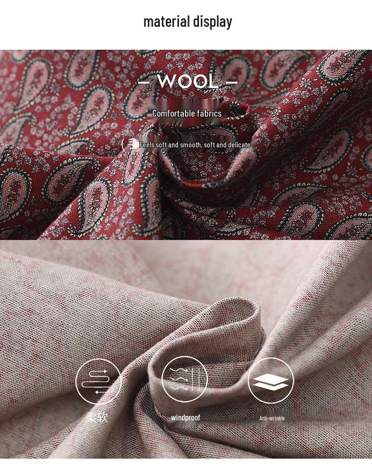 2025 New Style V-Neck Printed Dress for Women - Age-Reducing, Belly-Covering, Loose Casual Wear for Middle-Aged Moms in Spring & Autumn