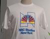 Vintage 80s NBC Studios Network New York Peacock White T-shirt Size M
