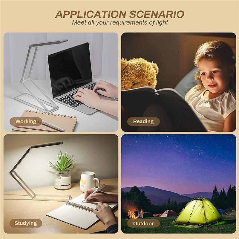 Aluminium Folding Desk Lamp High Quality Desk Light No Blue-Ray Eye Protection Led USB Charging Reading Light Small Table Lamp