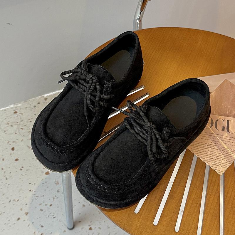 One-pedal kangaroo shoes women's 2025 new early autumn explosion lazy casual fashion versatile single shoes