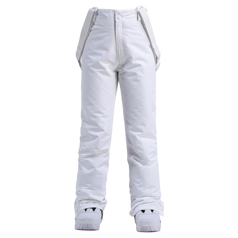 Youth Windproof and Waterproof Removable Elastic Waist Ski Pants, Unisex Winter Thickened Warm Pants