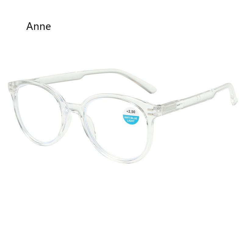 Trendy Clear Lens Round Frame Far Sight Glasses Mirad Color Reading Glasses Anti Blue Light High-definition Presbyopia Glasses
