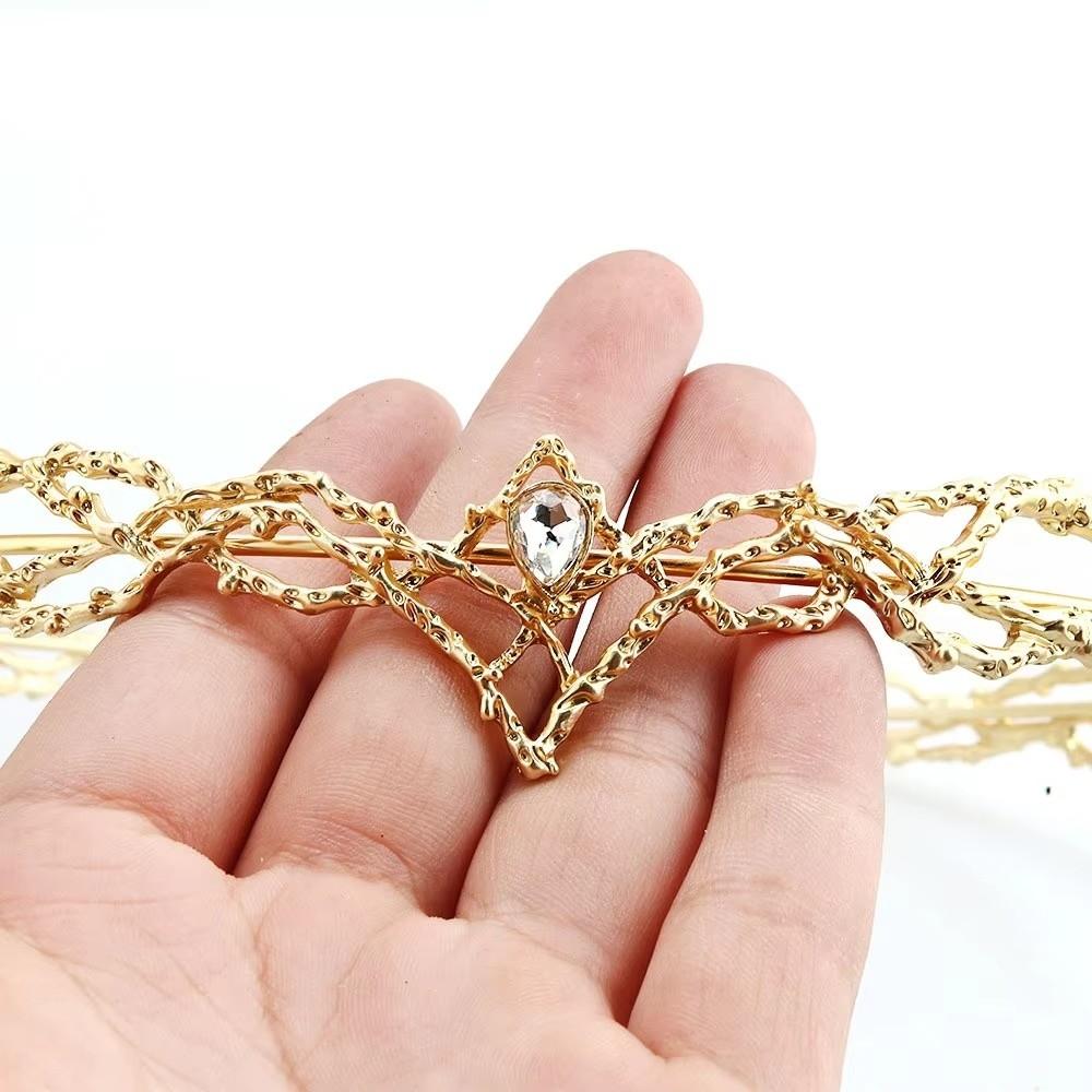 Retro Color Crown Cosplay Headwear Adjustable Headband Bridal Hair Accessories Bridal Wedding