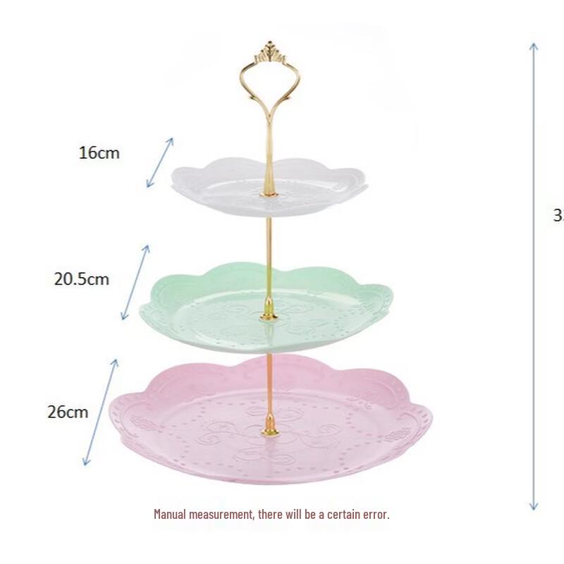 ZISIZ 3-Tier Round Dessert Cake Stand