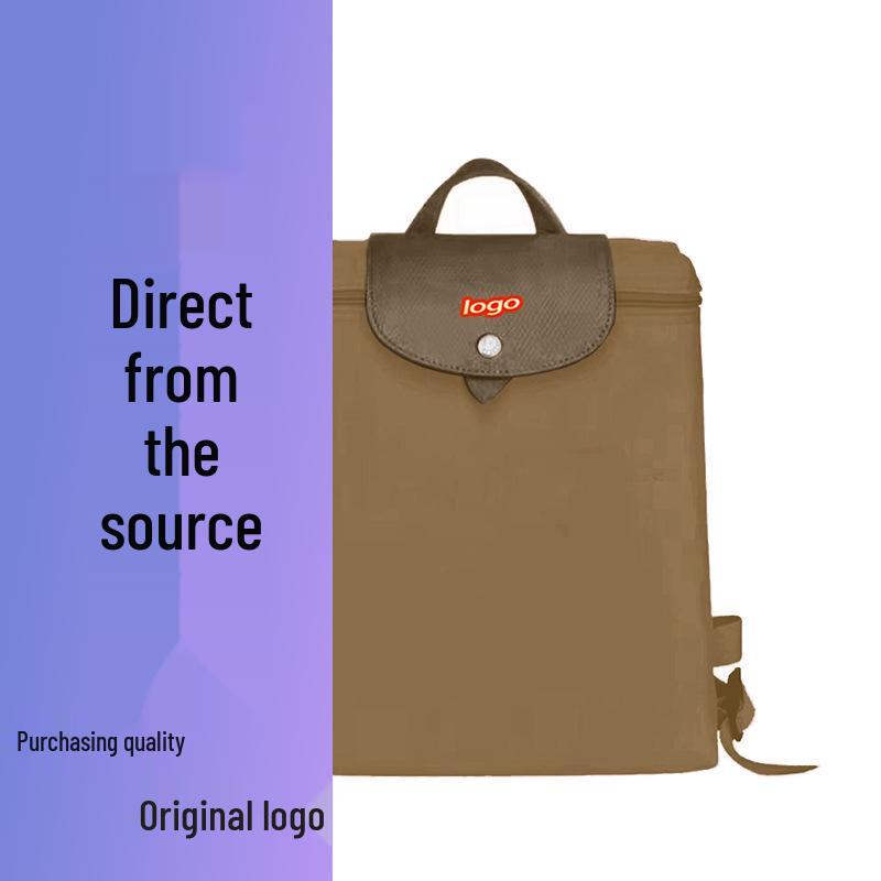 French Dragon Inlay Waterproof Nylon Backpack with Phone and ID Pocket - Women's Casual Street Style