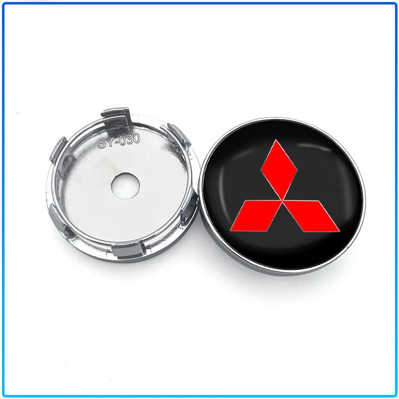 For Mitsubishi Lancer 7 8 I200 Pajero Montero Sport Outlander ASX Mirage Eclipse4Pcs 60MM Car Wheel Center Hub Cap Car Accessories