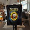 Guns N' Roses,pattern Flannel Blanket, High quality Comfortable for All Seasons, Home Decor, Warmth and Comfort, Perfect for Gifts.