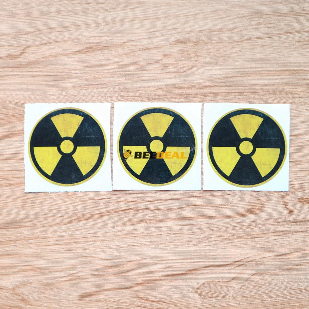 

3 шт. 3 Глянцевая Наклейка Декаль Радиоактивность Ядерное Излучение Зомби Винтажный Автомобиль Винил